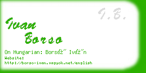 ivan borso business card